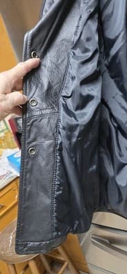 Women's Black Leather Vintage 1980's Moto Jacket Midnight Oil Large - Thumbnail 7