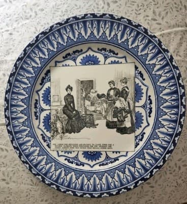 Royal Doulton Gibson Girl Collector Plate "She Longs....," Cobalt Blue...