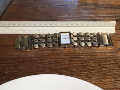 Fossil F2 Gold Toned Wide Dot Quartz Women's Wrist Watch ES1451 - Thumbnail 6
