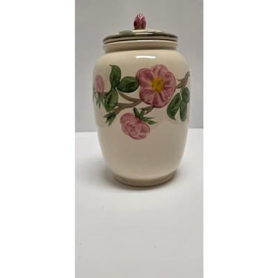 Vintage Franciscan Desert Rose Biscuit Barrel - Made in England - Hand Painted
