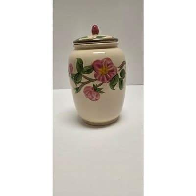 Vintage Franciscan Desert Rose Biscuit Barrel - Made in England - Hand Painted - Thumbnail 6