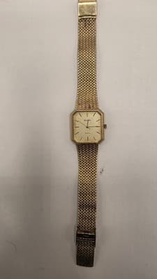 Vintage Elgin FL-233-017 Quartz Mens Dress Watch Gold Tone Square Octagon - Thumbnail 2