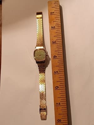 Vintage Ladies Timex Gold Toned Analog Mesh Braclet Working Watch - Thumbnail 2