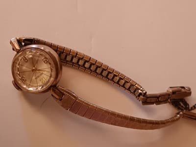 Vintage Ladies Benrus Wrist Watch 10k Rolled Gold Plate Stainless Back Fancy... - Thumbnail 8