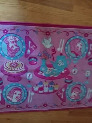 Disneys Princess's Ariel Pink Cinderella Snow White Rug - Thumbnail 6