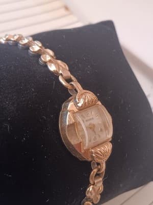 Vintage Ladies Mechanical Benrus Wrist Watch 1/10 RGP Ðomed Crystal Untested - Thumbnail 3