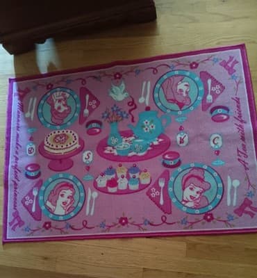 Disneys Princess's Ariel Pink Cinderella Snow White Rug - Thumbnail 7