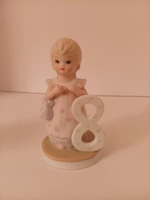 Vintage 1983 Lefton China "The Christopher Collection," Birthday Girl #8 - Thumbnail 6