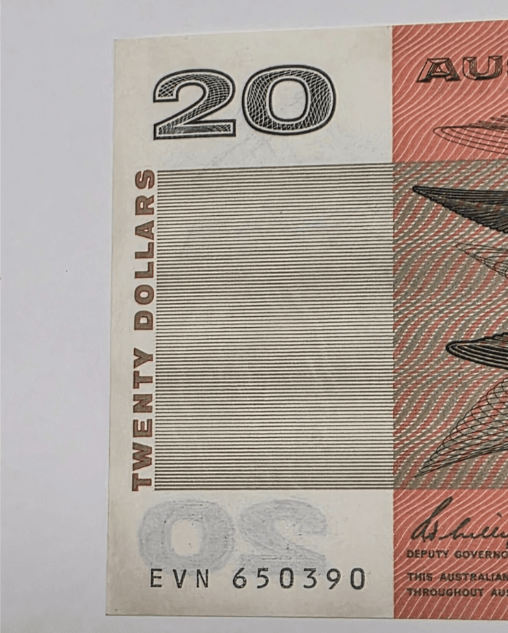 1989 Australia 20 Dollars Paper Banknote Phillips Fraser Deputy Governor EVN UNC - Thumbnail 5