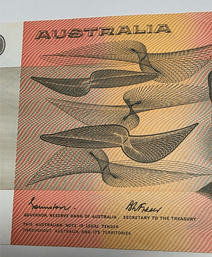 1985 Australia 20 Dollars Paper Banknote Johnston/Fraser Prefix ETZ Hargrave AU - Thumbnail 4