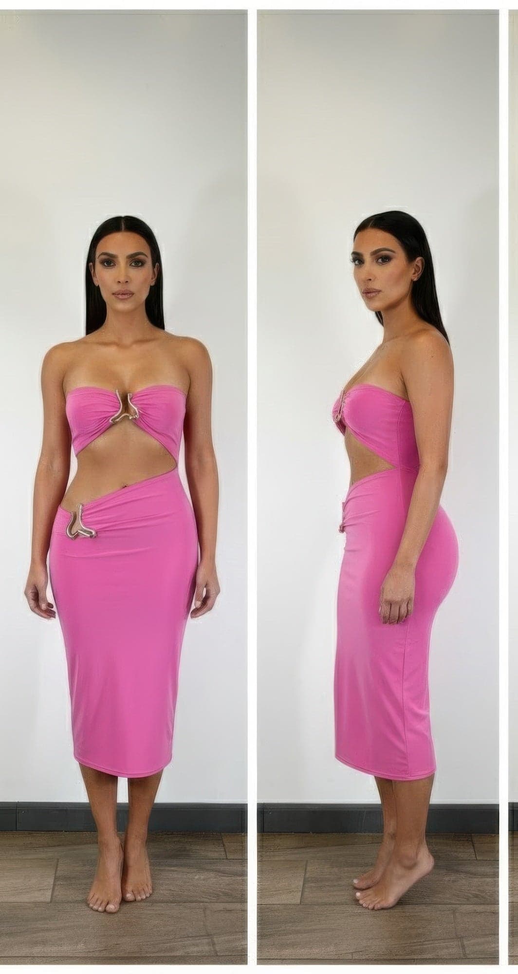 A Sharp Triangular Cutout Midi - L - Thumbnail 4