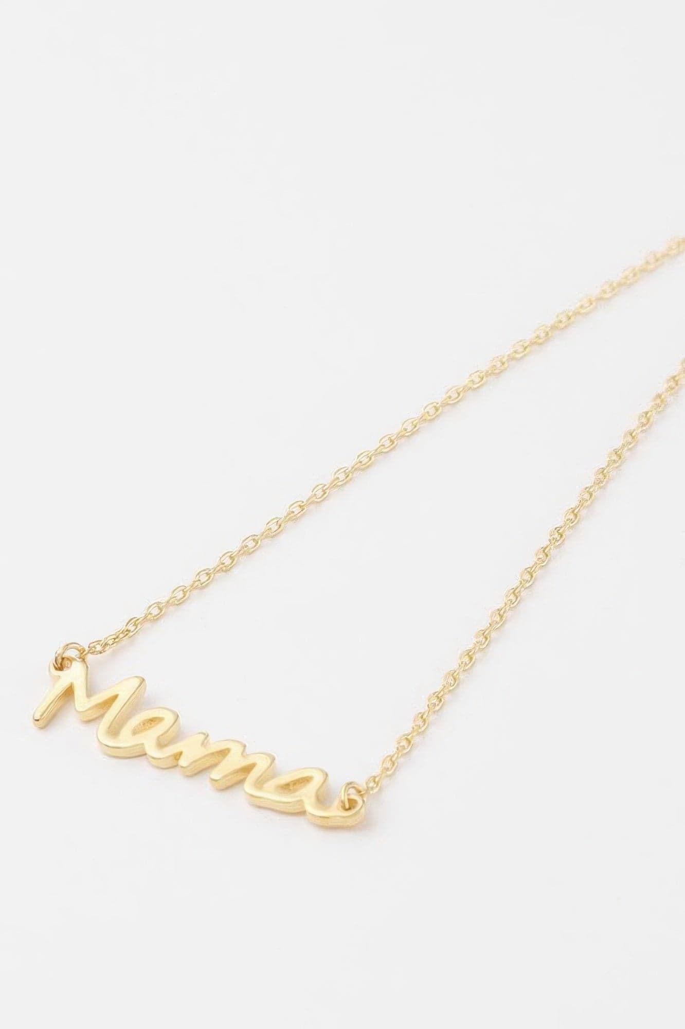 Cursive Mama Script Necklace - Silver - Thumbnail 4