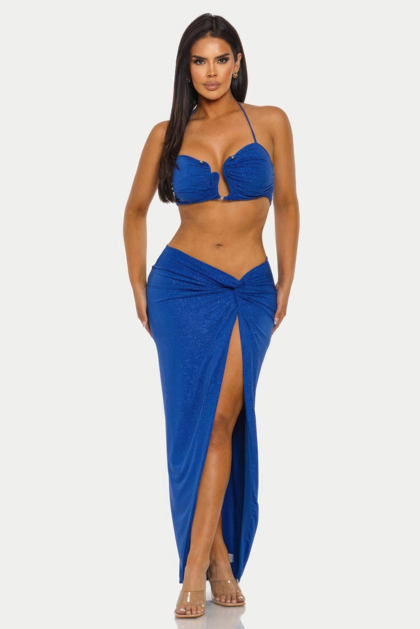 Twist & Dazzle Two-piece Set - Royal blue / M - Thumbnail 9