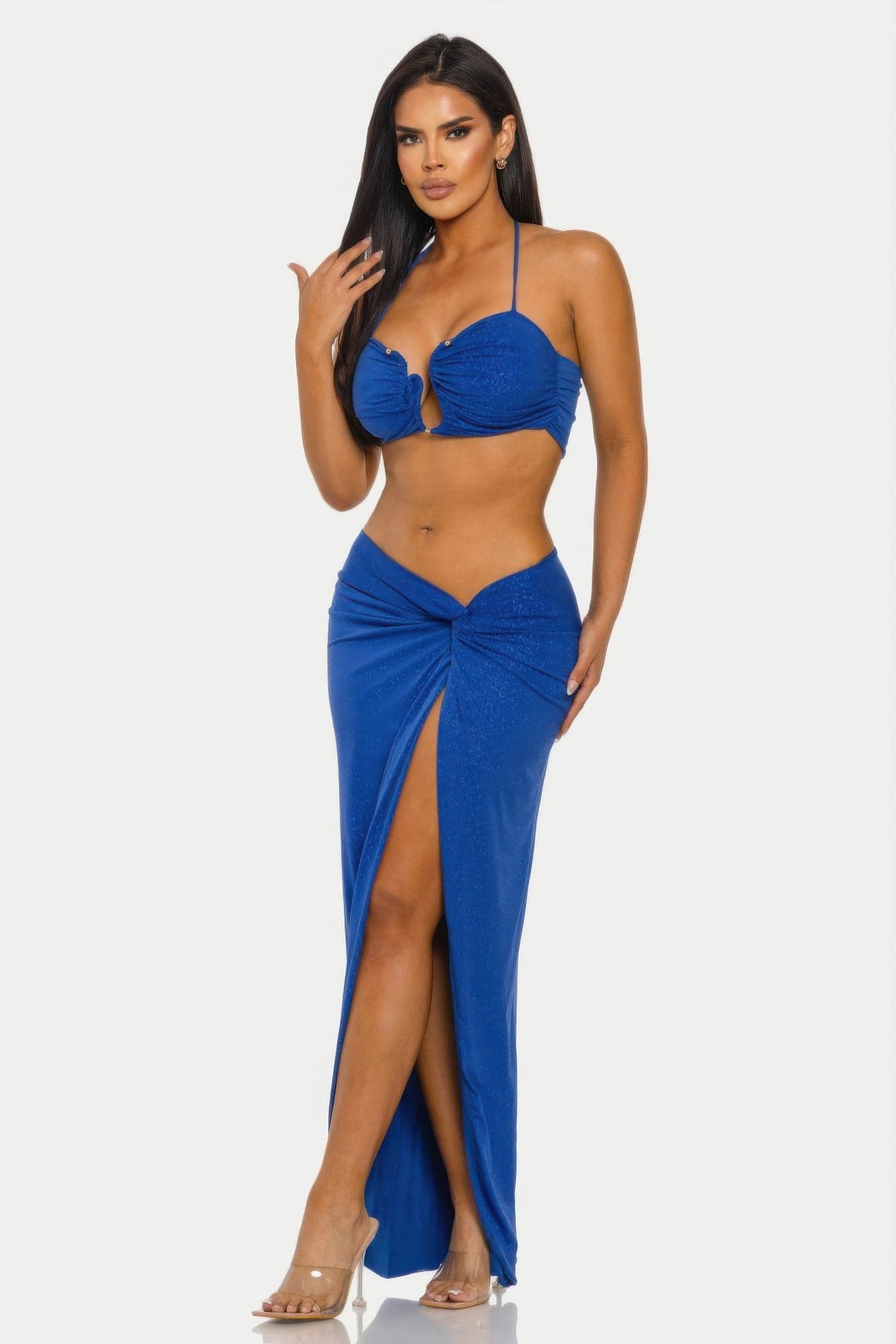 Twist & Dazzle Two-piece Set - Royal blue / L - Thumbnail 10