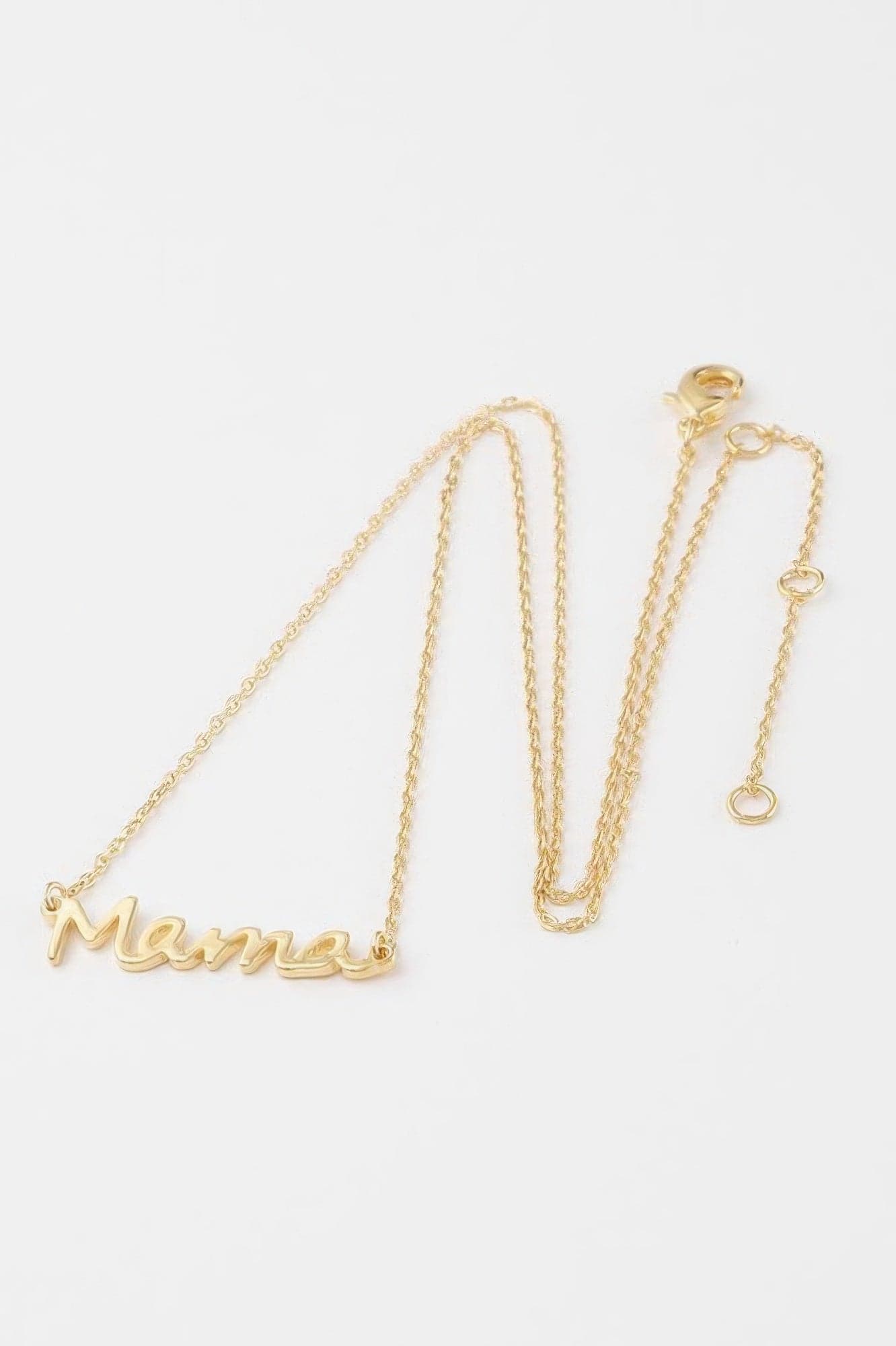 Cursive Mama Script Necklace - Gold - Thumbnail 3