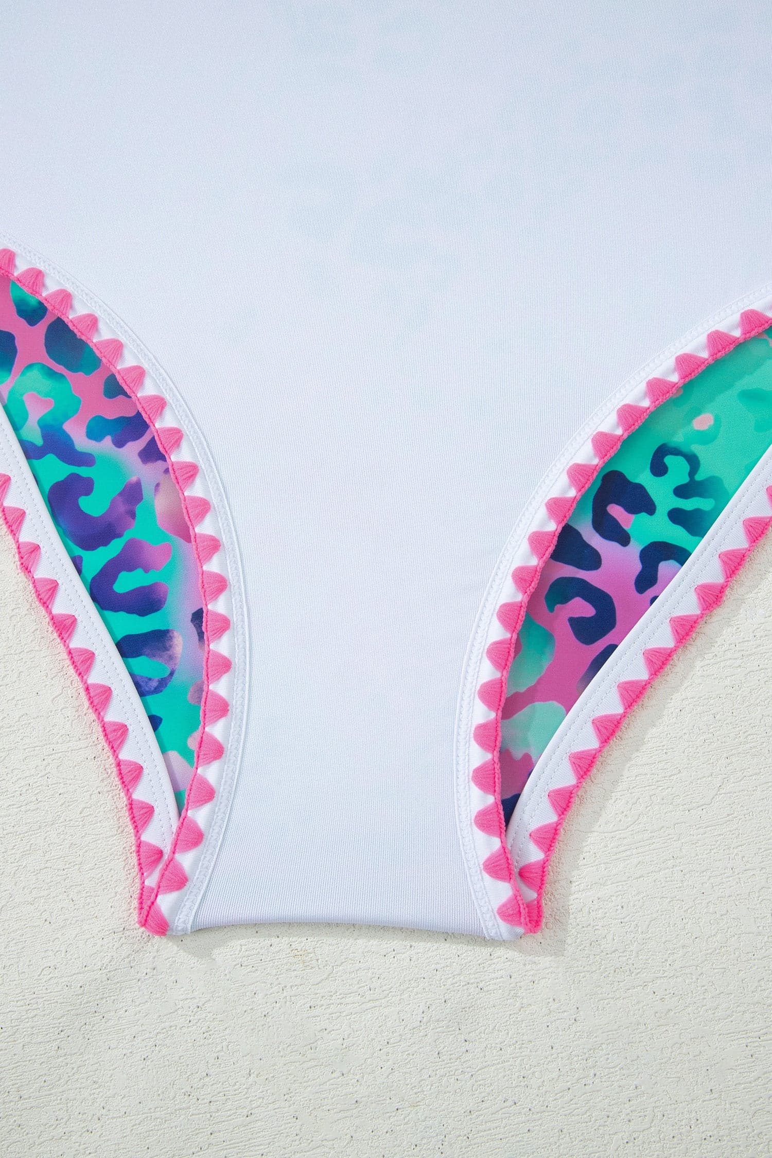 Leopard Ricrac High Waist Bikini Swim Set - Pink / S - Thumbnail 15