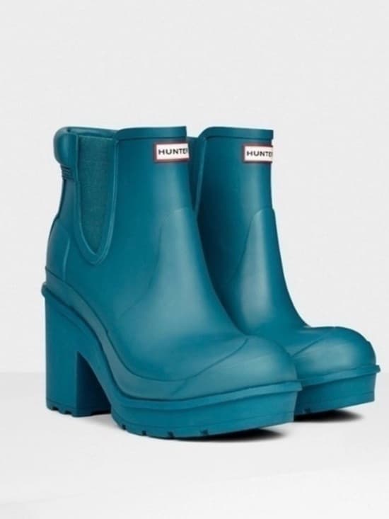 ✨ NEW✨ Hunter | Block Heel in Teal (6) Chelsea Boots - Thumbnail 7