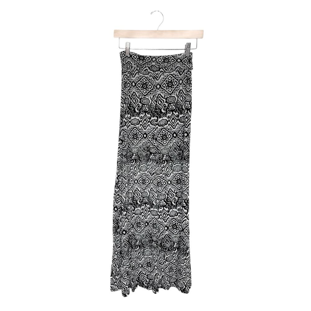 NWT American Rag Black & White Sydney Boho Tribal Print Maxi Skirt Size Small - Thumbnail 7