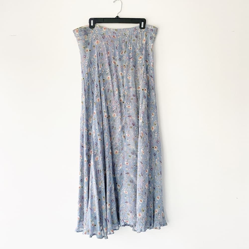 Modest Floral Vintage Reversible Cottagecore Maxi Skirt - see listing about size - Thumbnail 6