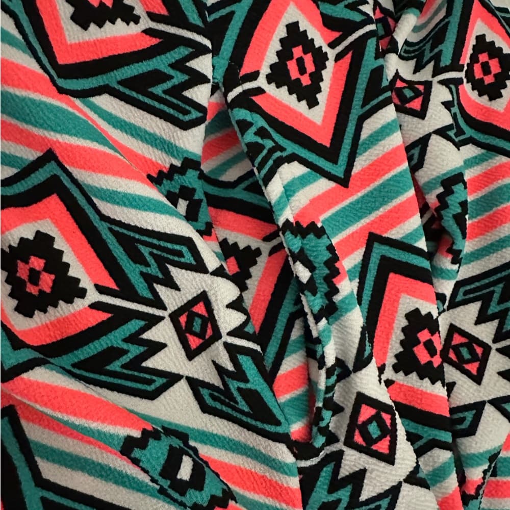 LuLaRoe Madison Geometric Bright Aztec Print A-Line Skirt Size S Coastal Cowgirl - Thumbnail 9