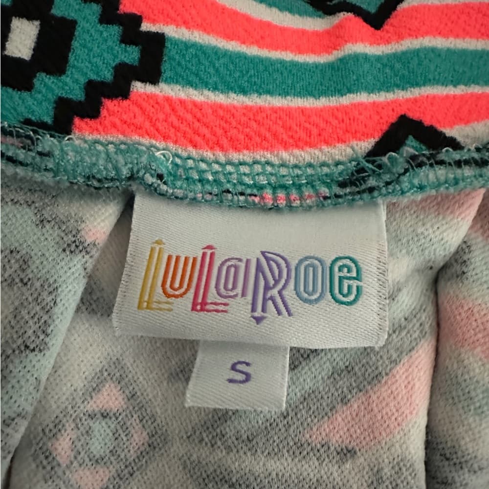 LuLaRoe Madison Geometric Bright Aztec Print A-Line Skirt Size S Coastal Cowgirl - Thumbnail 7