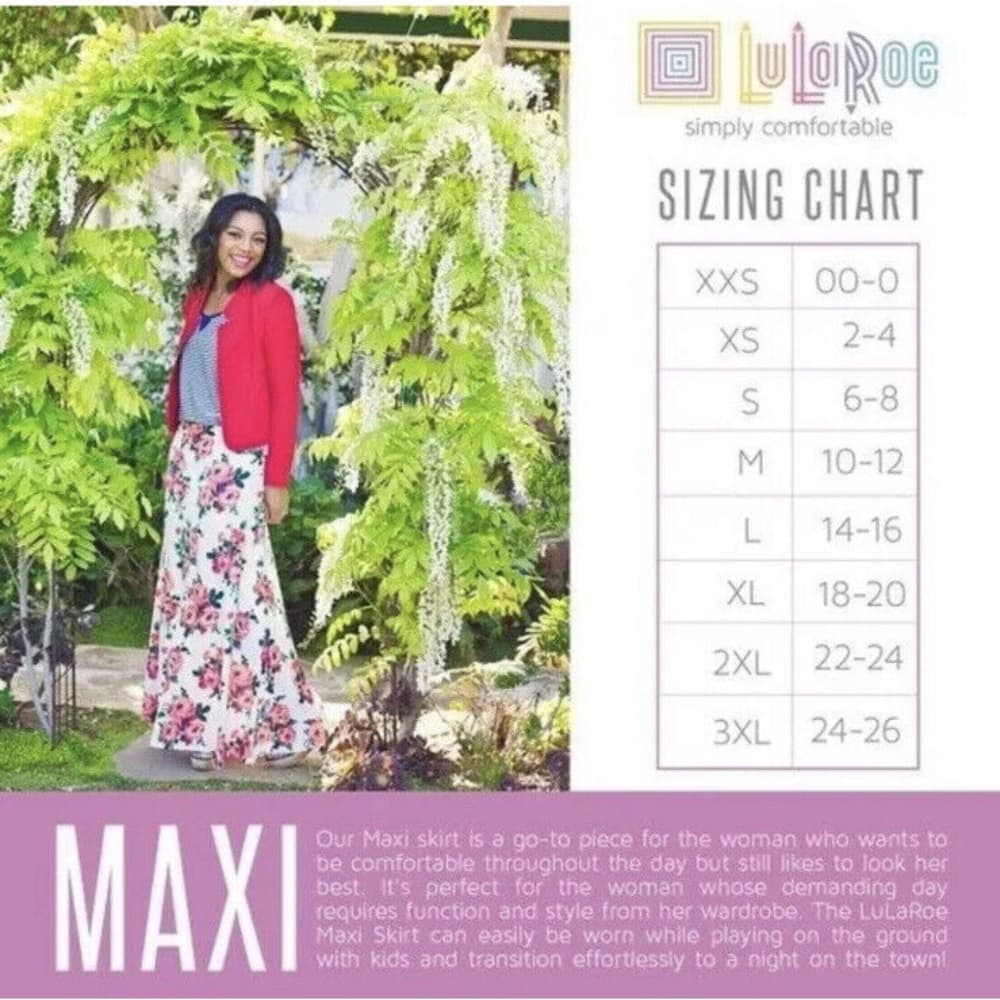 Lularoe Tropical Summer Vacation Pineapple Watermelon Black Multi Maxi Skirt XS - Thumbnail 8