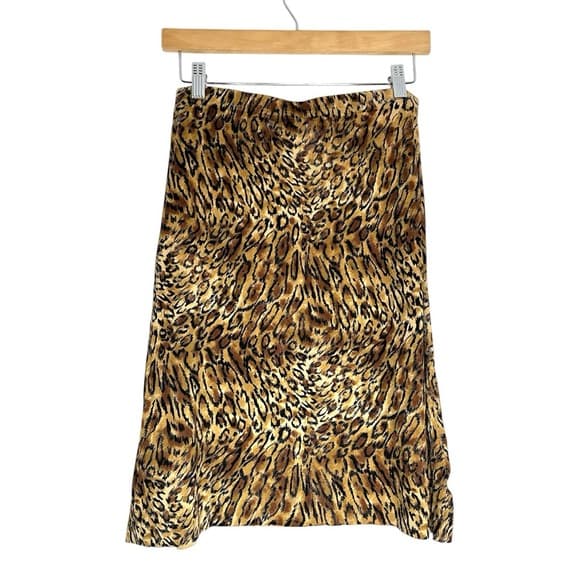 DUÉ per DUÉ Collection Leopard Animal Print A Line Skirt Size Small Office - Thumbnail 5