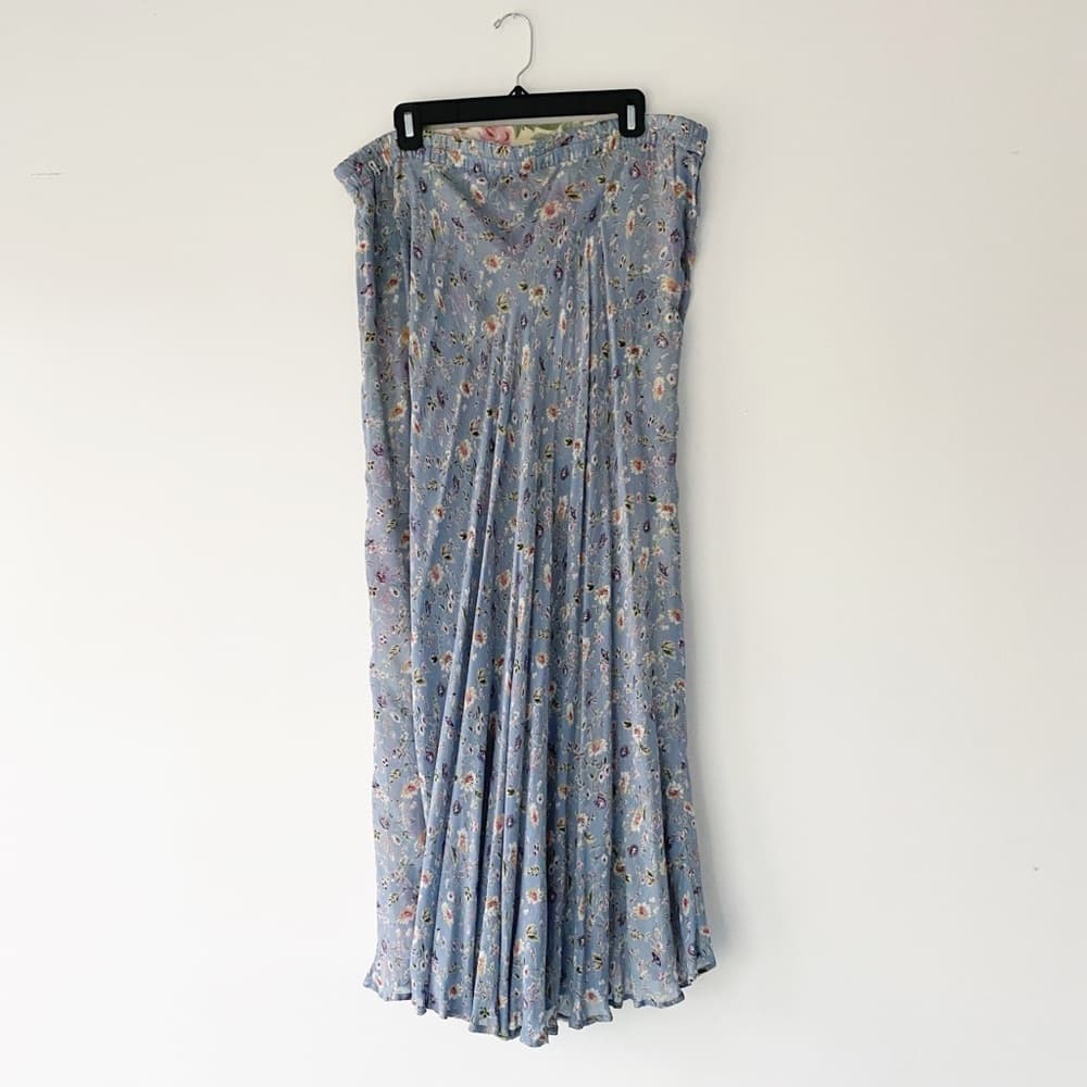 Modest Floral Vintage Reversible Cottagecore Maxi Skirt - see listing about size - Thumbnail 7