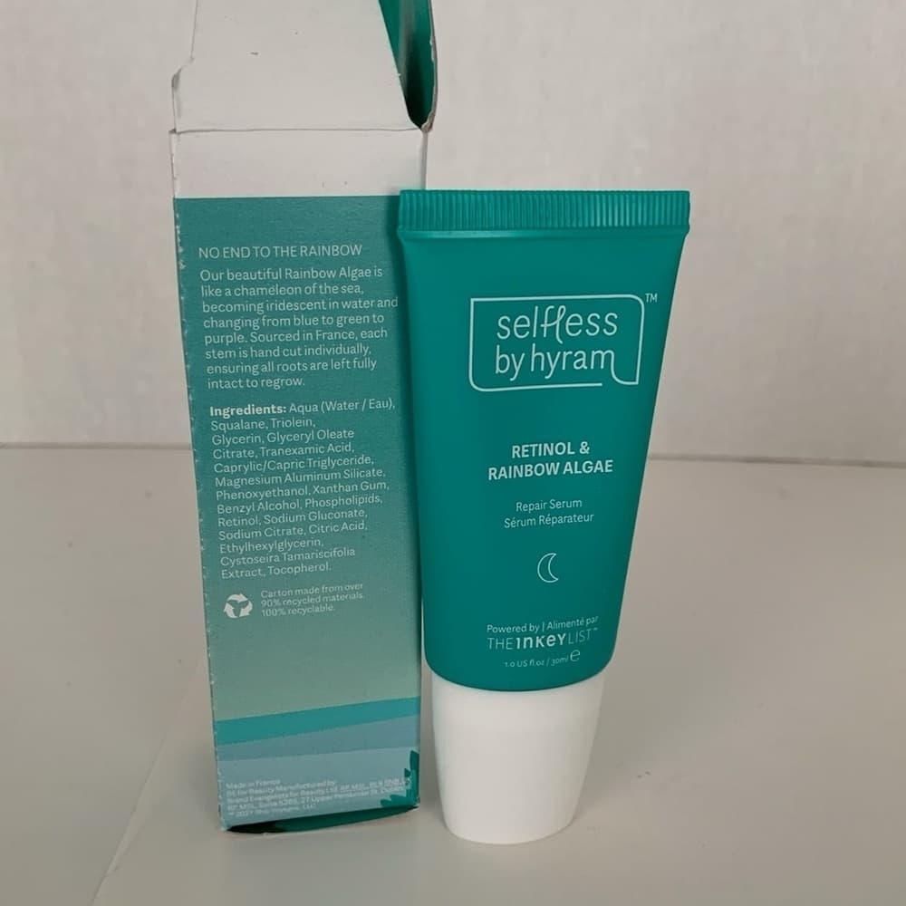 NIB Selfless by Hyram The Inkey List Retinol & Rainbow Algae Repair Serum 1 floz - Thumbnail 3