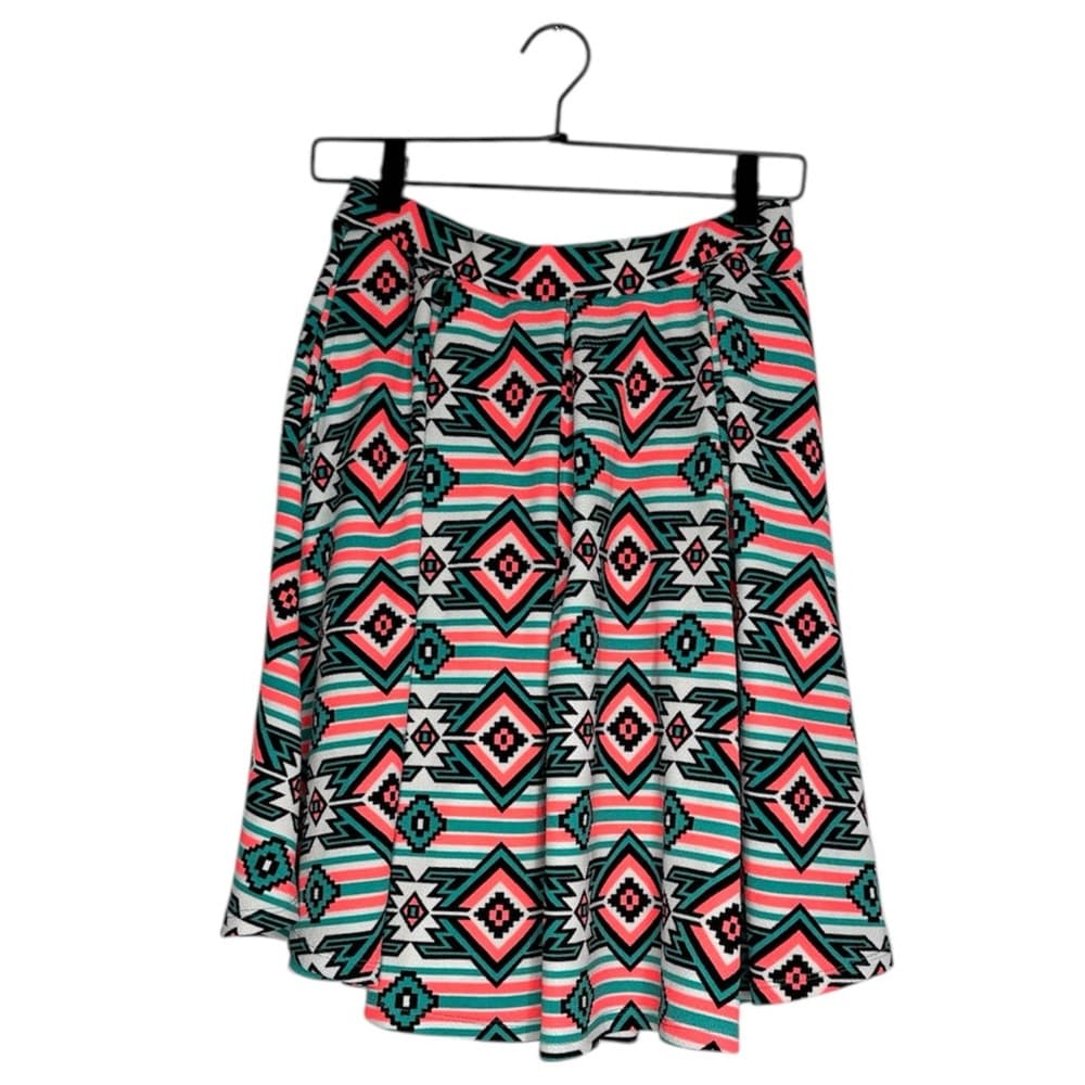 LuLaRoe Madison Geometric Bright Aztec Print A-Line Skirt Size S Coastal Cowgirl - Thumbnail 12