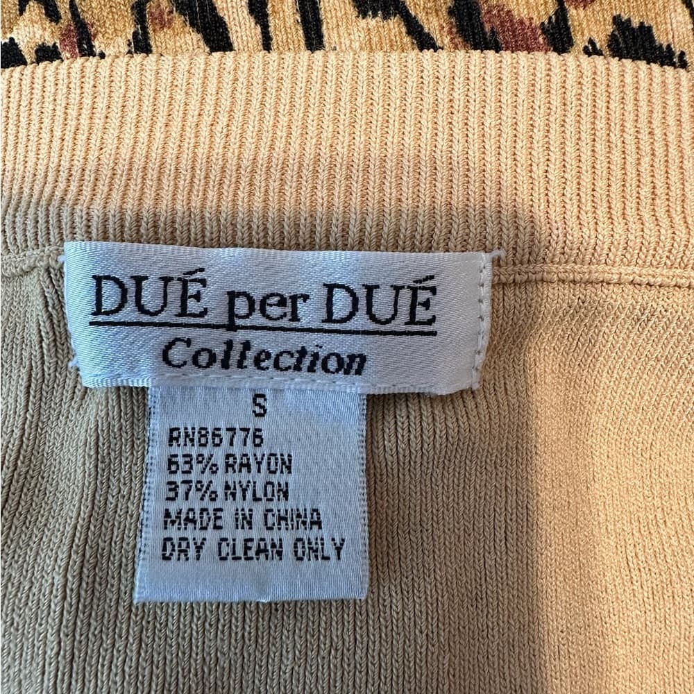 DUÉ per DUÉ Collection Leopard Animal Print A Line Skirt Size Small Office - Thumbnail 3