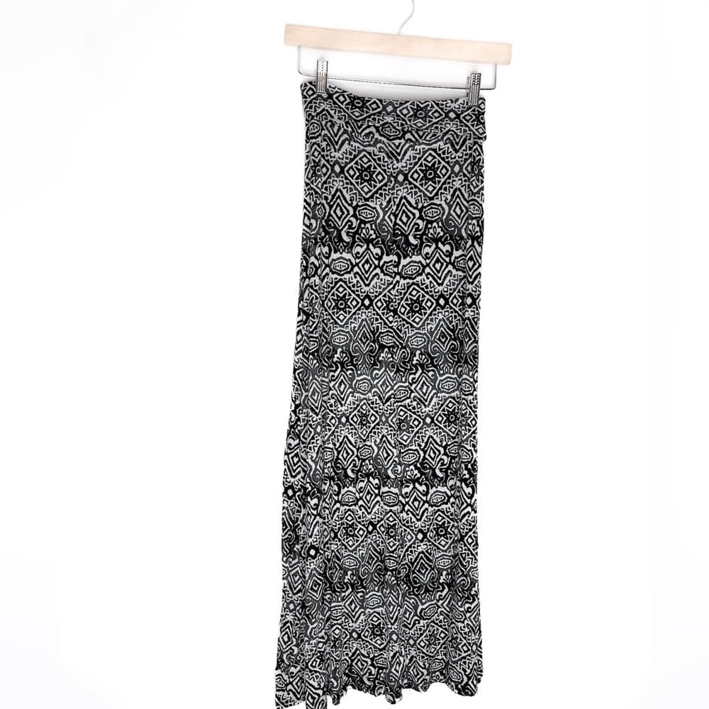 NWT American Rag Black & White Sydney Boho Tribal Print Maxi Skirt Size Small - Thumbnail 4