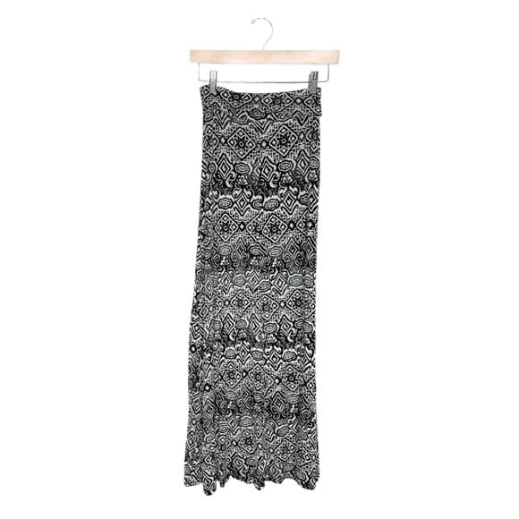 NWT American Rag Black & White Sydney Boho Tribal Print Maxi Skirt Size Small - Thumbnail 8
