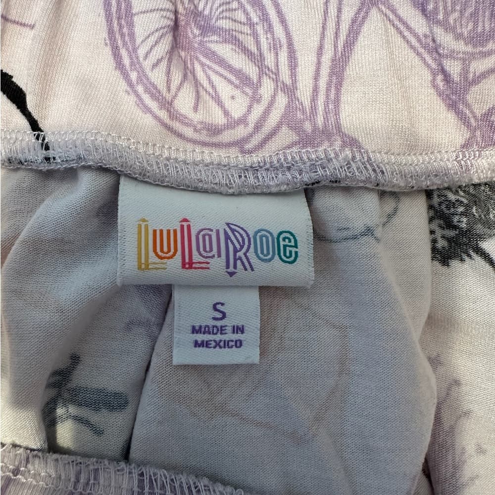 Lularoe Madison Pastel Bicycle Print Pleated Skirt Womens Small (6-8) - Thumbnail 2