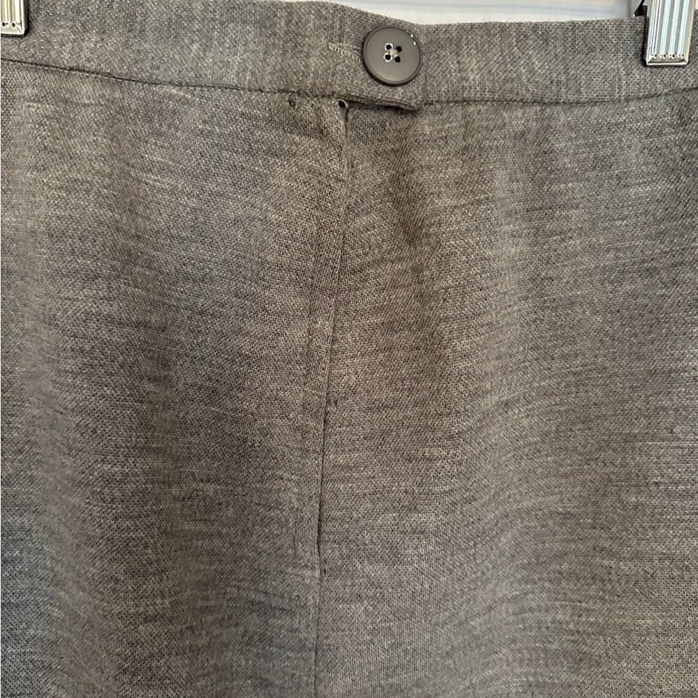 Sonia Rykiel A-line Wool Grey Skirt Slit Back Button Zip Closure Luxury Size 42 - Thumbnail 4