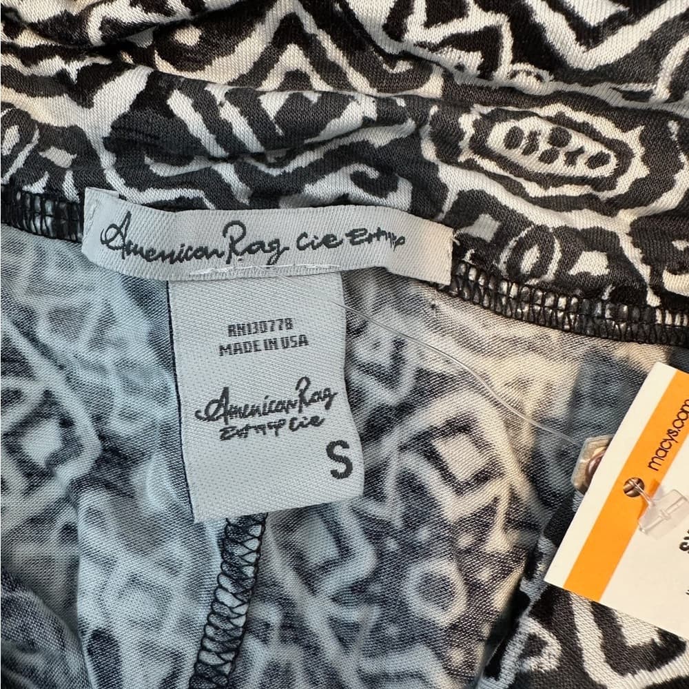 NWT American Rag Black & White Sydney Boho Tribal Print Maxi Skirt Size Small - Thumbnail 3