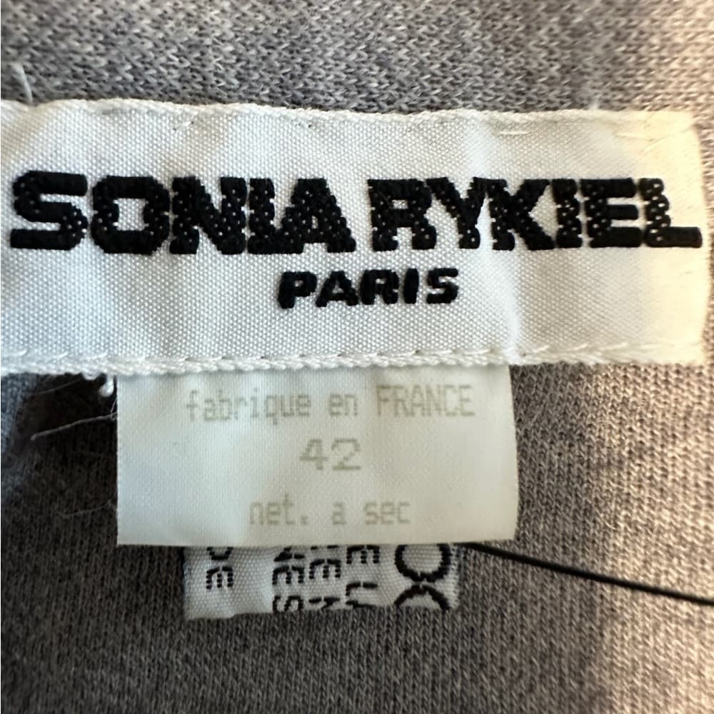 Sonia Rykiel A-line Wool Grey Skirt Slit Back Button Zip Closure Luxury Size 42 - Thumbnail 8
