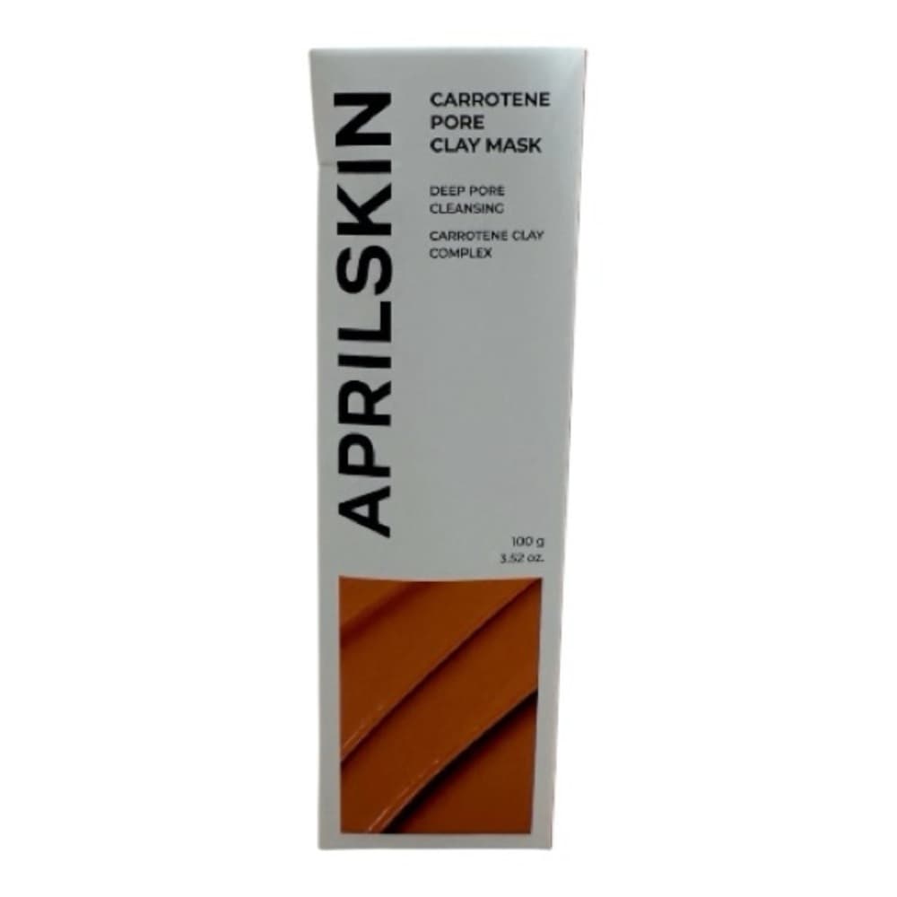 NIB AprilSkin Carrotene Pore Clay Mask 100g Deep Cleansing Korean Skincare - Thumbnail 8
