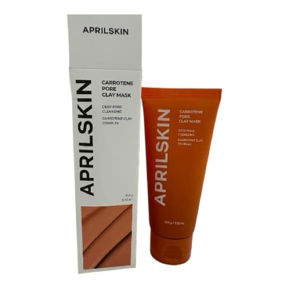 NIB AprilSkin Carrotene Pore Clay Mask 100g Deep Cleansing Korean Skincare - Thumbnail 10