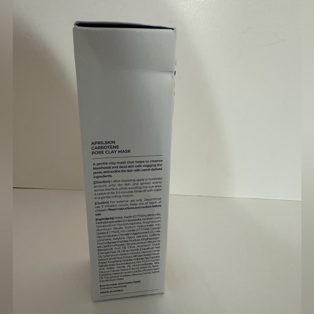 NIB AprilSkin Carrotene Pore Clay Mask 100g Deep Cleansing Korean Skincare - Thumbnail 2