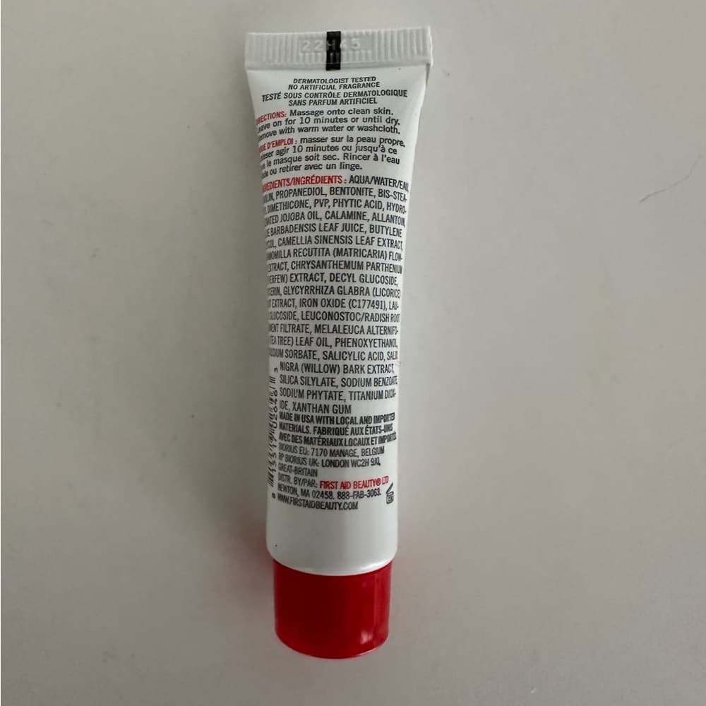 NEW First Aid Beauty Pharma Calamine Pore Purging Mask Mini 9.6g Travel Size - Thumbnail 2