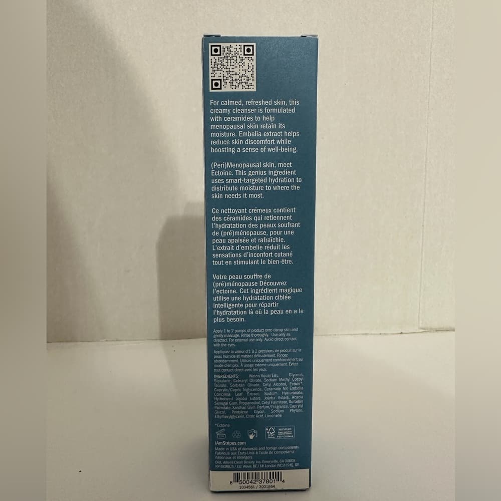 NIB Stripes Resting Clean Face Ectoine Nourishing & Calming Face Wash 3.7oz - Thumbnail 4