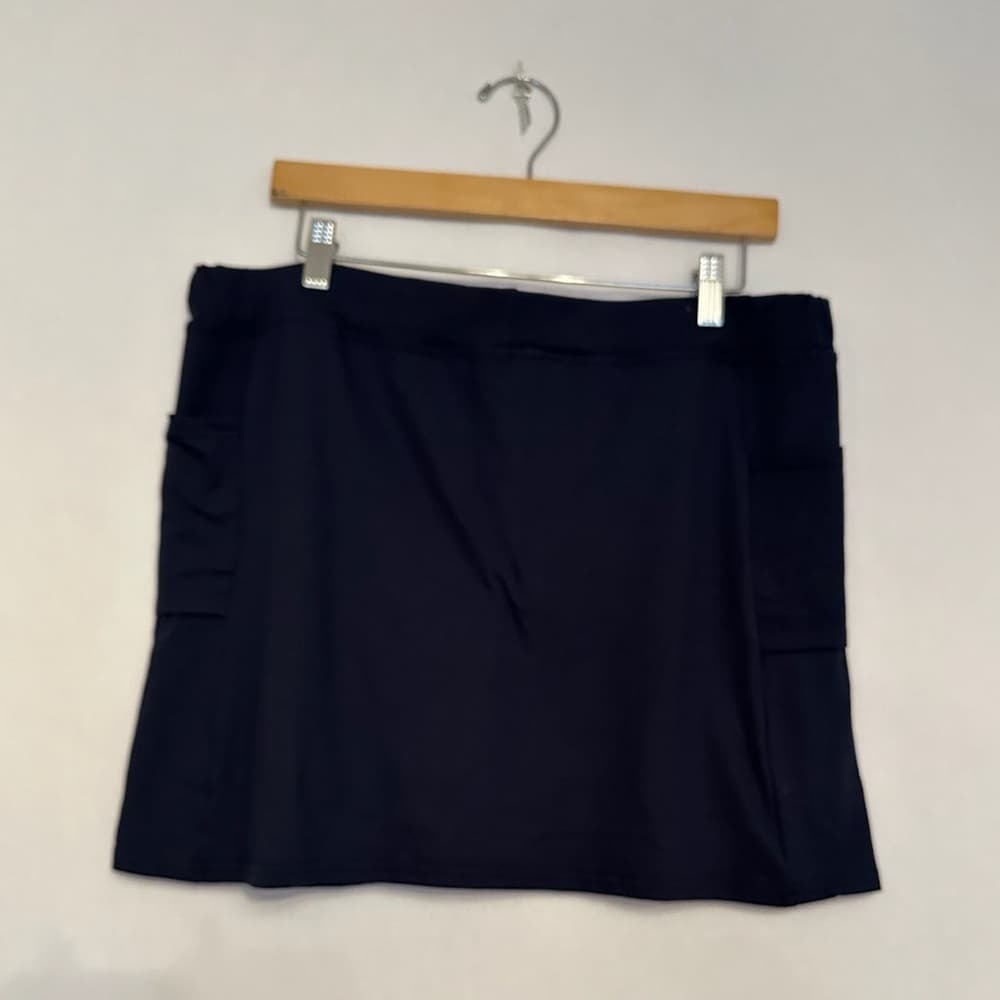 NEW Navy Athletic Skort Built In Shorts Active Casual Skirt 4XL Tennis Golf - Thumbnail 4