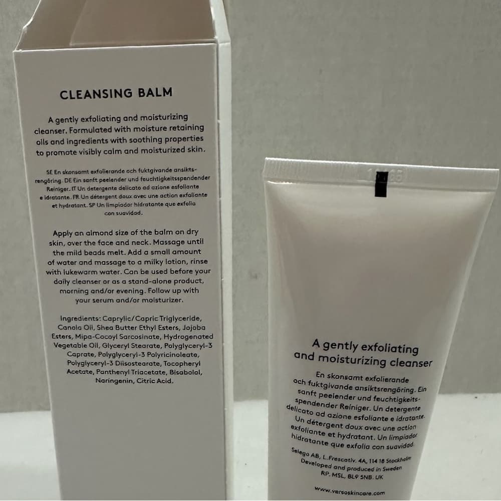 NIB Verso Cleansing Balm with Jojoba Beads Full Size 100 ml / 3.38 Fl oz - Thumbnail 8