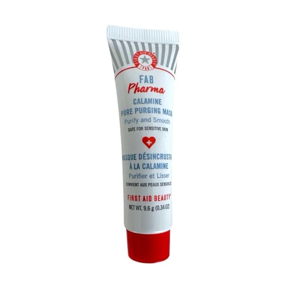 NEW First Aid Beauty Pharma Calamine Pore Purging Mask Mini 9.6g Travel Size - Thumbnail 4