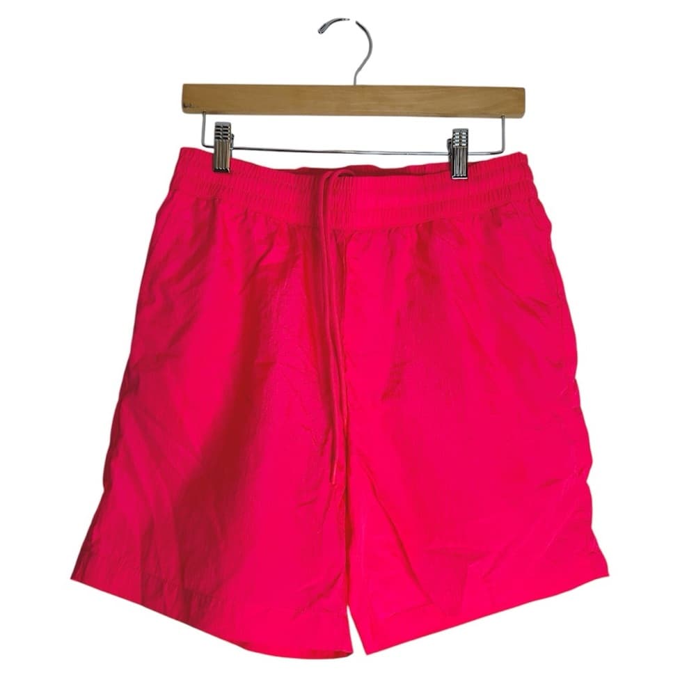 Future Collective Alani Noelle Hot Pink High Rise Nylon Running Shorts Small - Thumbnail 4