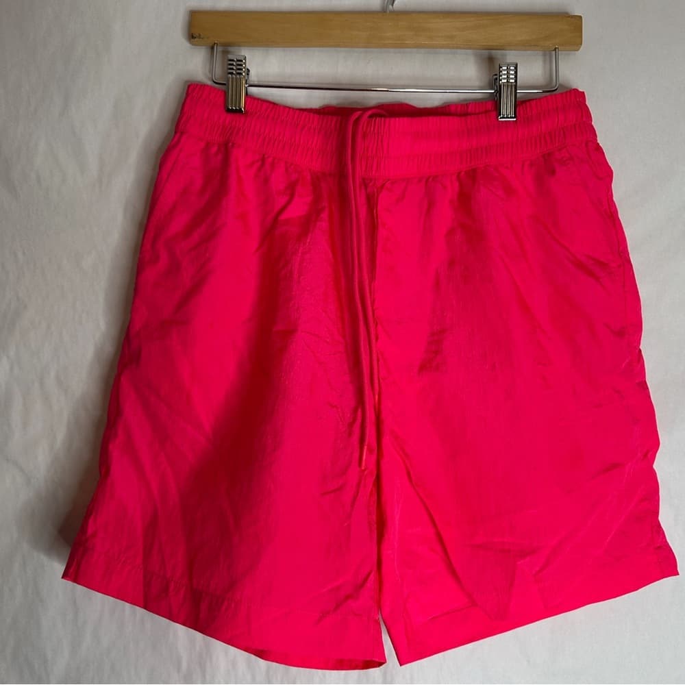 Future Collective Alani Noelle Hot Pink High Rise Nylon Running Shorts Small - Thumbnail 9