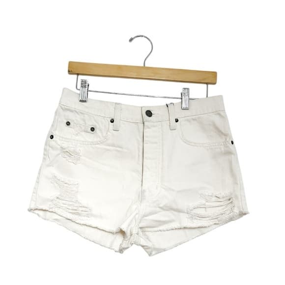 NWT Carmar Titania Distressed White Denim Jean Shorts Size 28 Festival SEE NOTE - Thumbnail 17