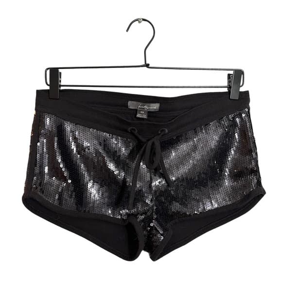 Forever 21 Black Sequin Disco Booty Shorts Size Medium - Thumbnail 8