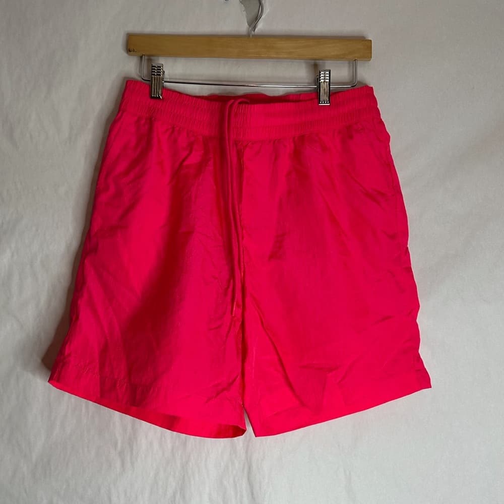 Future Collective Alani Noelle Hot Pink High Rise Nylon Running Shorts Small - Thumbnail 10